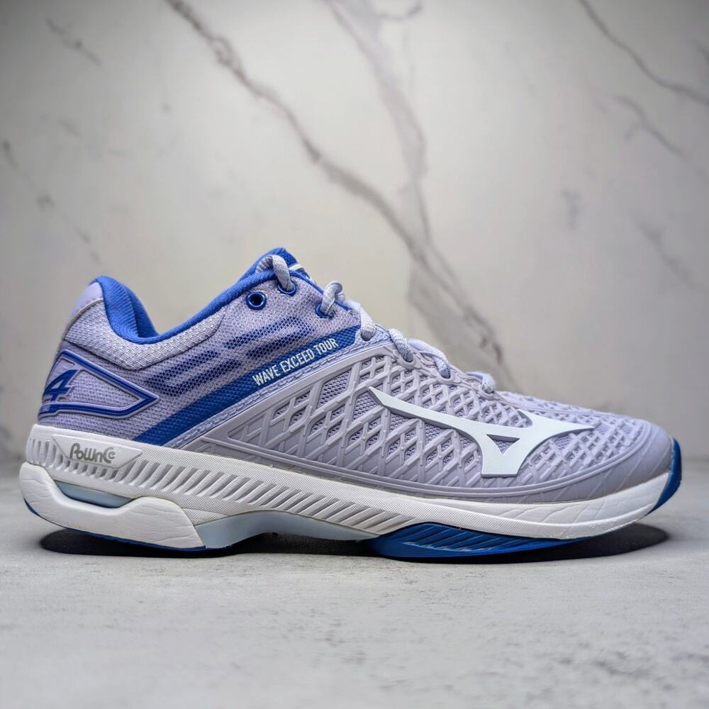Mizuno Wave Exceed Tour 4 Womens Tennis Shoes - US 7 Gray/Purple 61GA207167